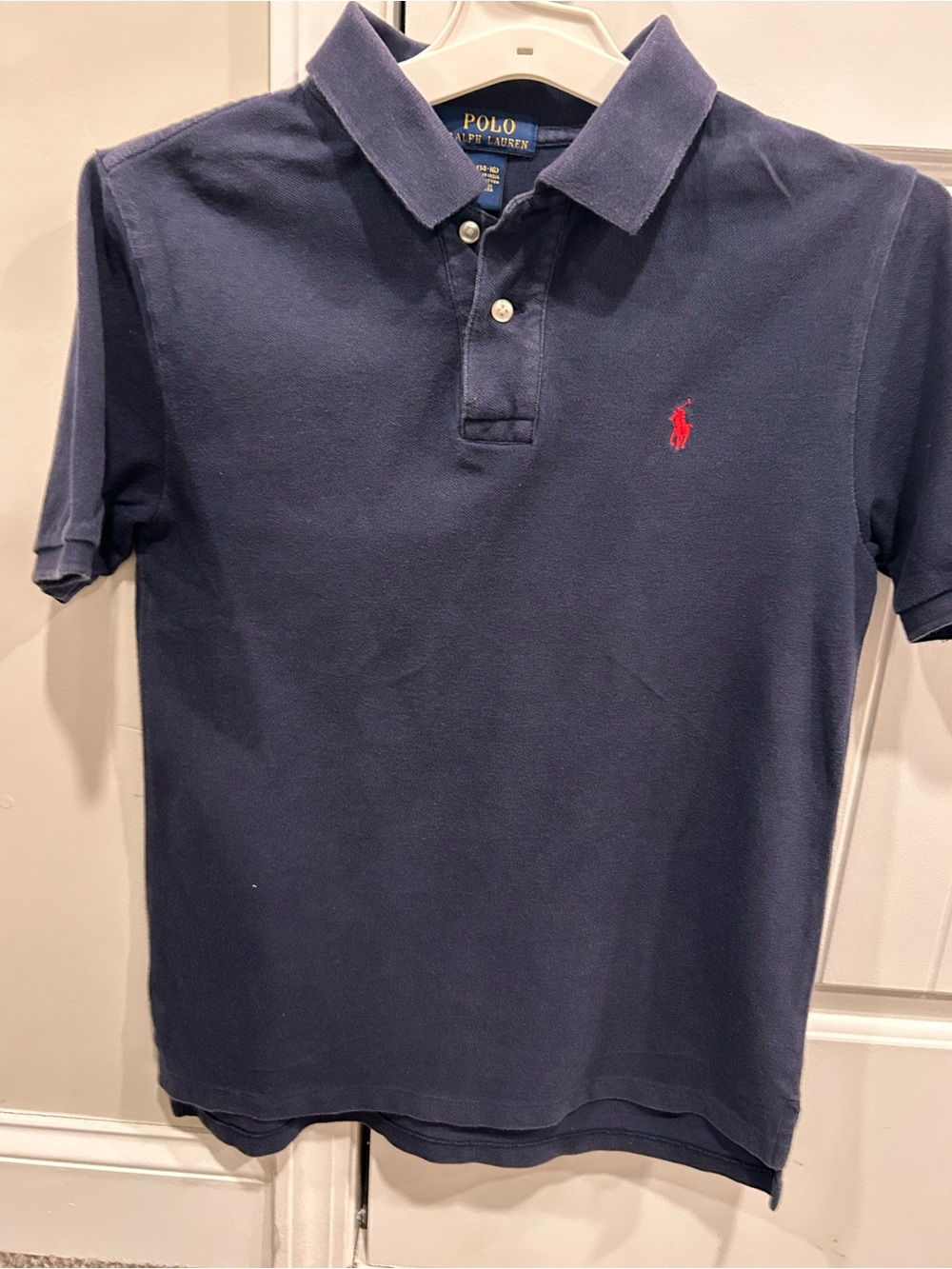 Polo by Ralph Lauren Navy Polo with Red Pony Embroidery